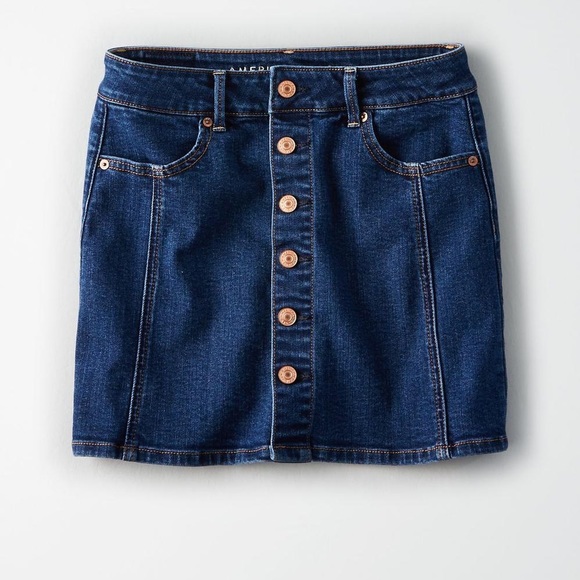 AE High-waisted Denim Skirt - Picture 2 of 4